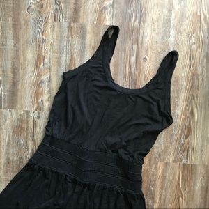 J. Crew Kari Black Tank Midi Dress